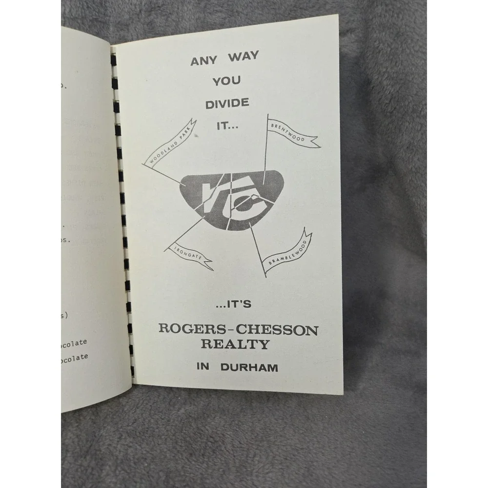 Glendale Heights UMC United Methodist Church Cookbook Durham,‎ NC 1973 LOCAL